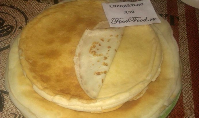 Тонкие блины на молоке