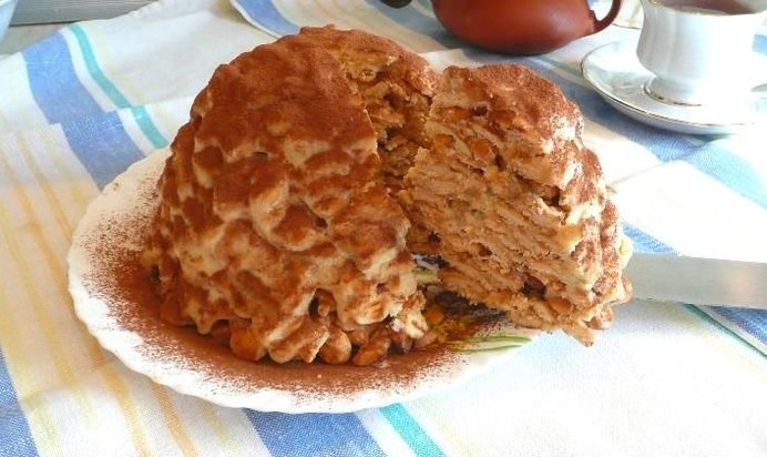 Торт из печенья Рыбки