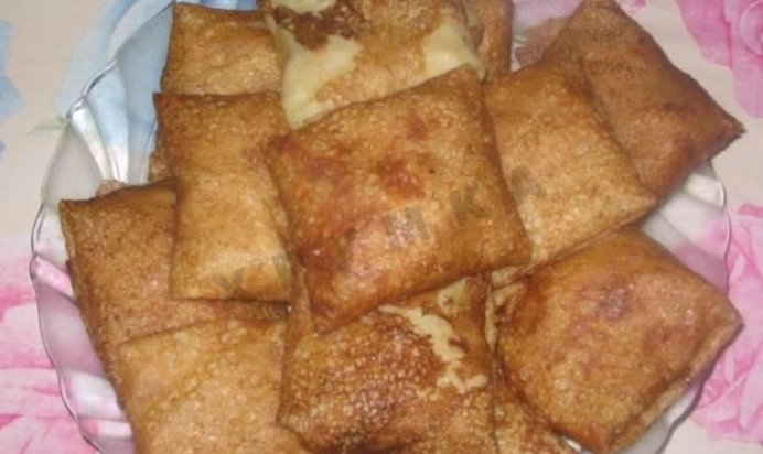 Фаршированные мясом блины