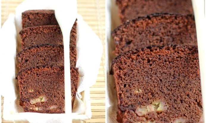 Шоколадно-банановая шарлотка