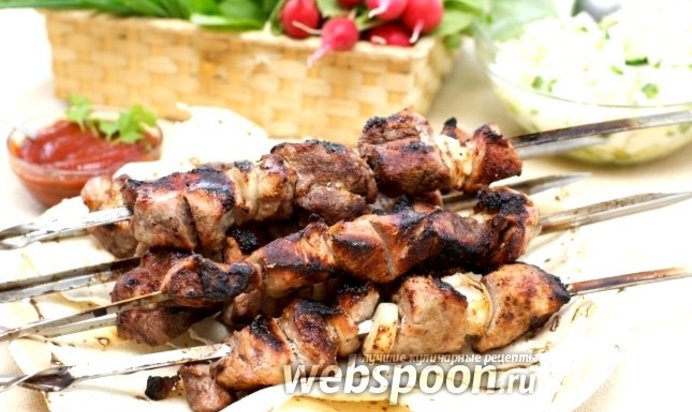 Шашлык из свинины в кефире