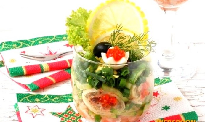 Салат-коктейль «Зимняя лакомка»