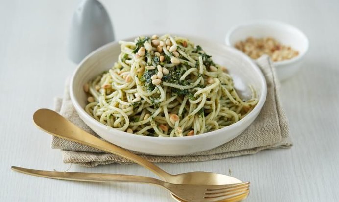 Паста с постным соусом песто
