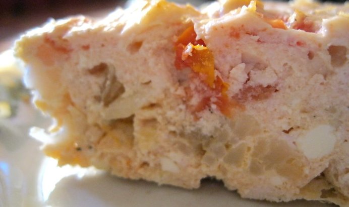 Куриная запеканка с овощами и творогом