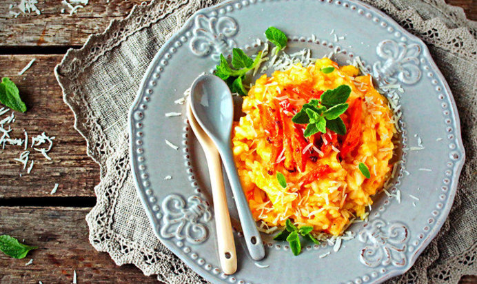 Ризотто с запеченной морковью