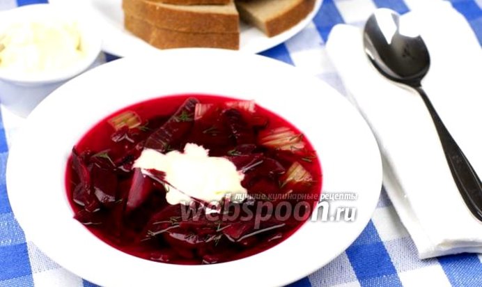 Борщ из запечённой свёклы