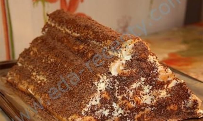 Шоколадный торт Зимняя вишня трубочками