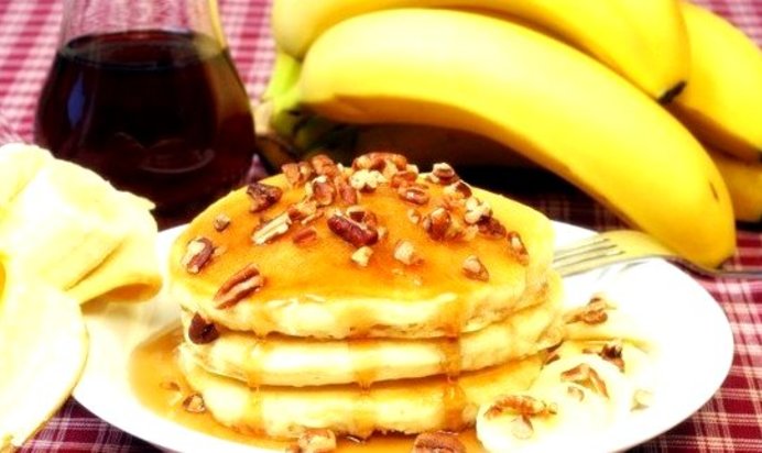 Банановые оладьи на кефире