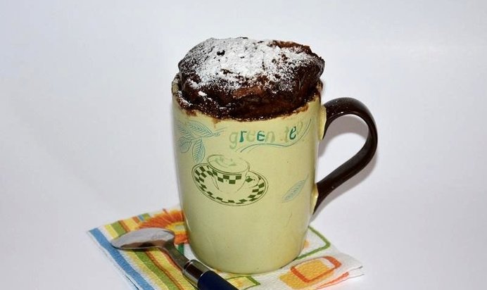 Шоколадно - кофейный кекс в кружке