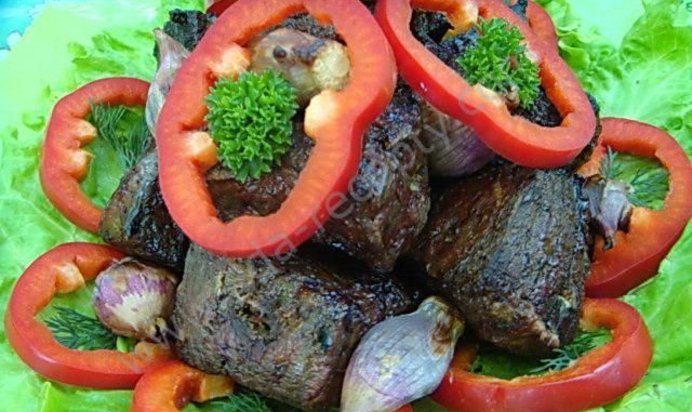 Шашлык из печени