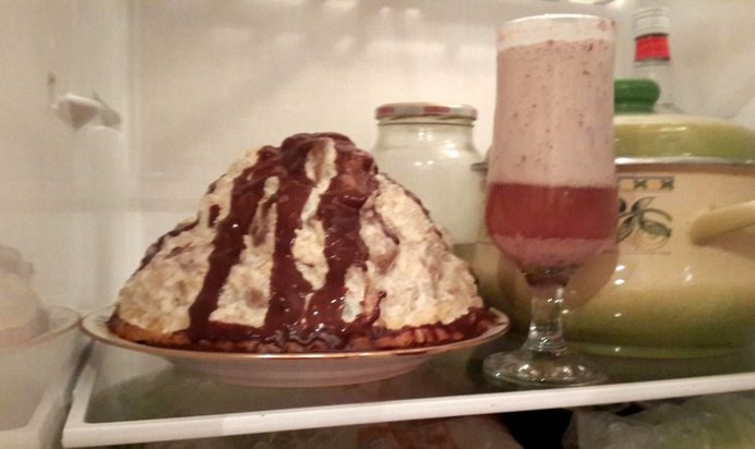 Торт «Панчо» с фруктами и орехами