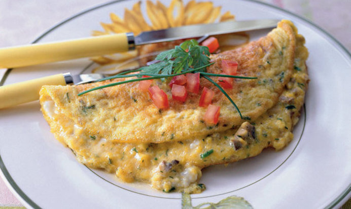 Омлет с грибами