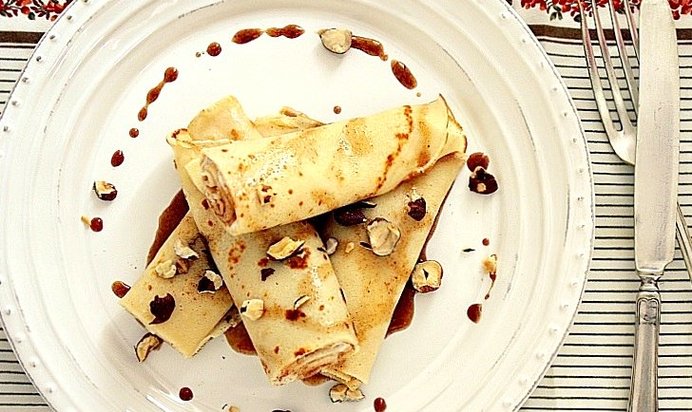 Блины с орехами