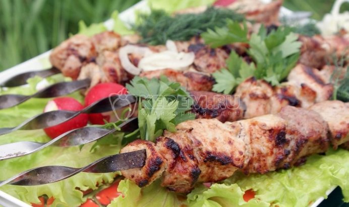 Шашлык с киви