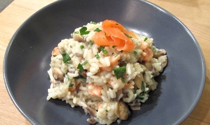 Ризотто с лососем