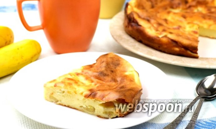 Творожная запеканка с бананами