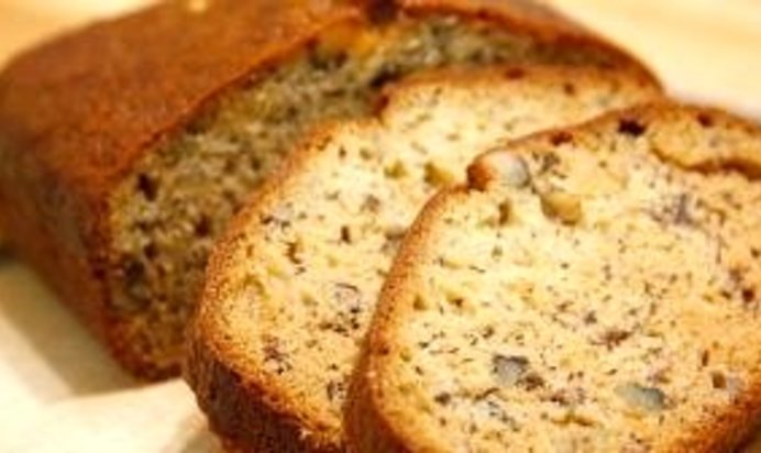 Банановый кекс с орехами