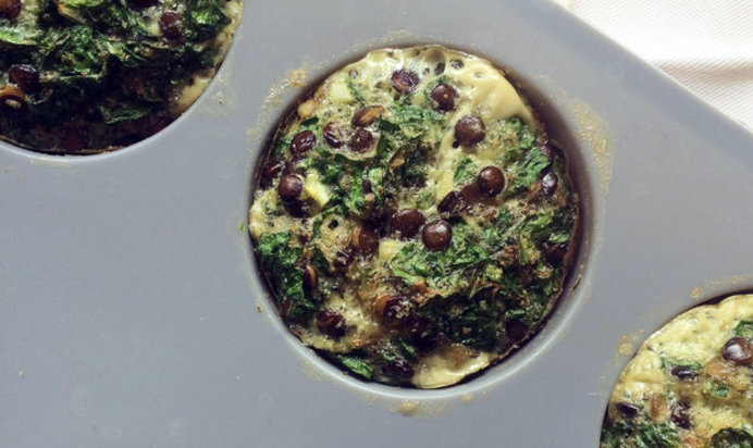 Маффины с чечевицей и шпинатом