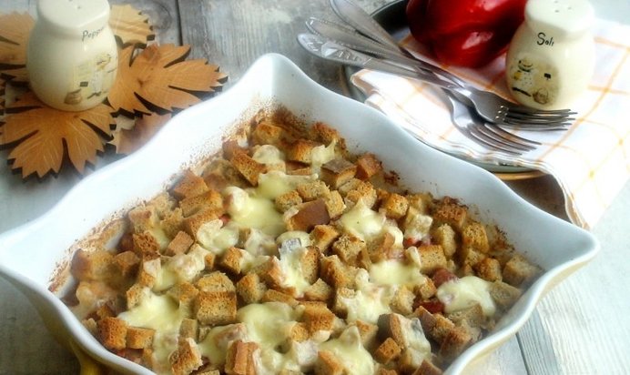 Томленая капуста под хлебной корочкой