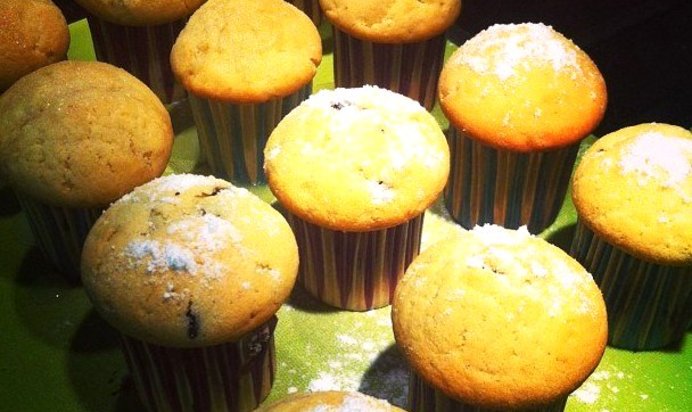 Маффины с черникой и шоколадом