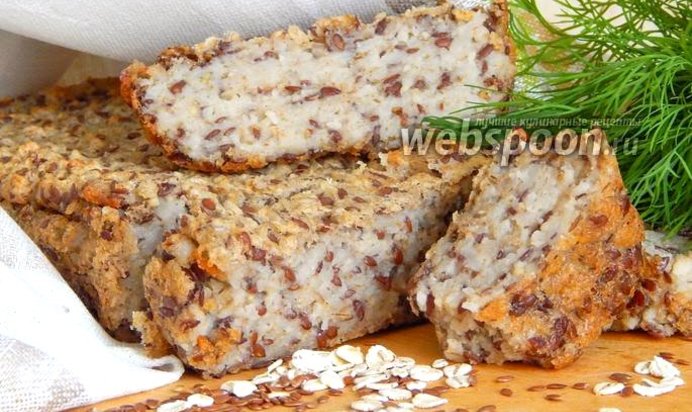 Ячменный хлеб с семенами льна