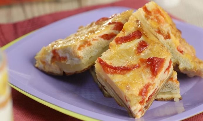 Испанский омлет со сладкими перцами