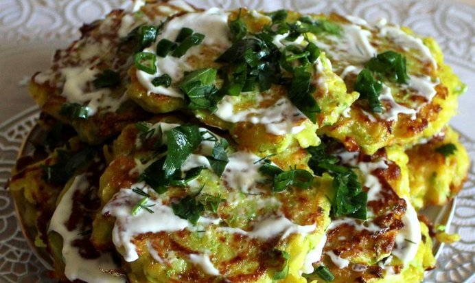 Картофельно-кабачковые оладьи