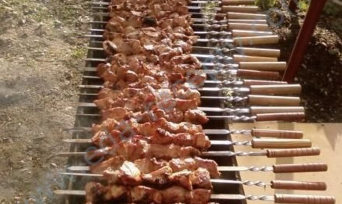 Шашлык из говядины на мангале