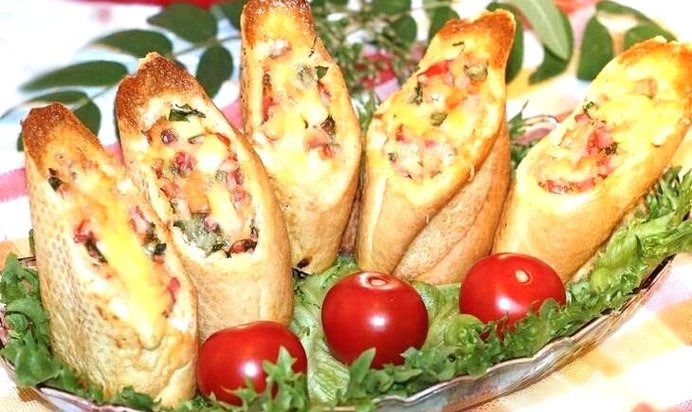 Хлебные стаканчики из багета