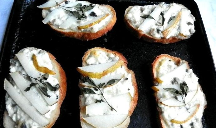 Гренки с творогом