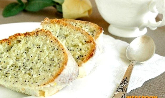 Лимонный кекс с маком