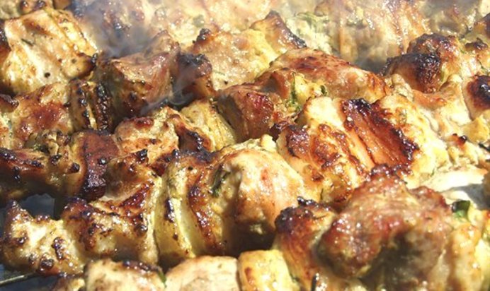 Шашлыки из курицы с цукини