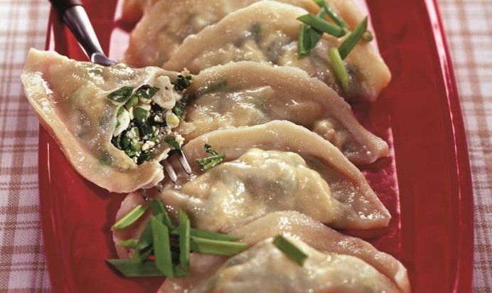 Вареники с зеленым луком