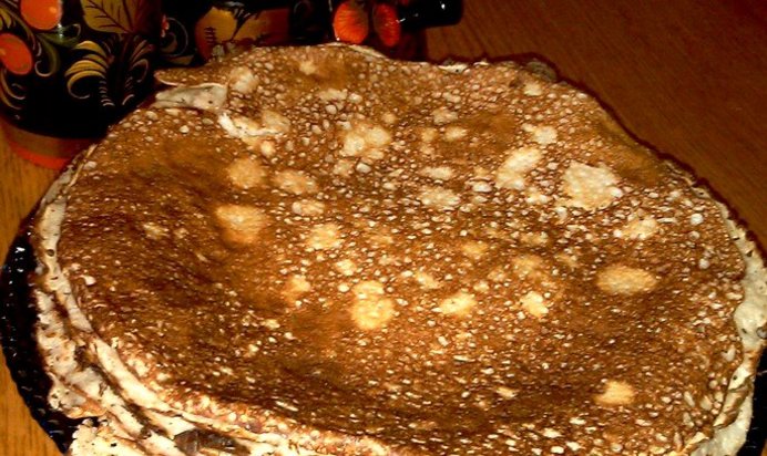 Блины с гречкой
