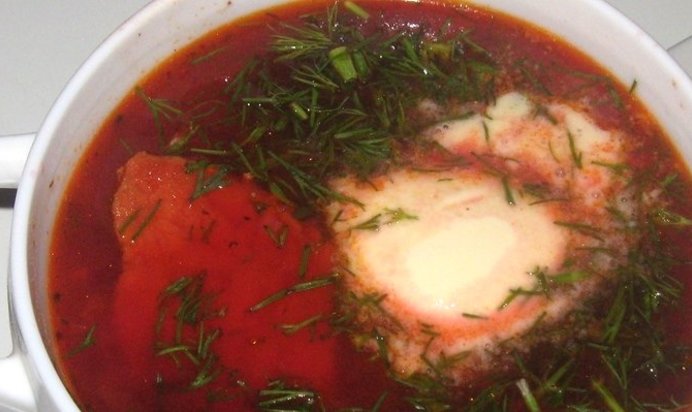 Вкусный борщ со свининой