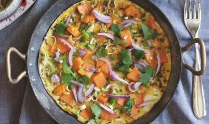 Омлет со сладким картофелем