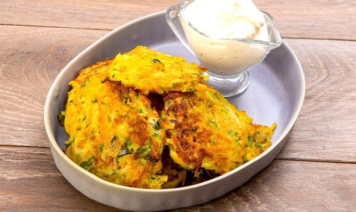 Овощные оладьи с тимьяном