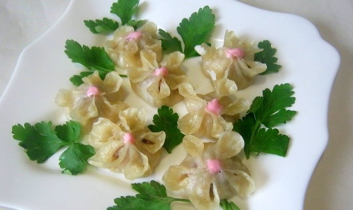 Паровые пельмени Букет
