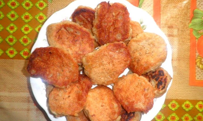 Оладики с яблоками