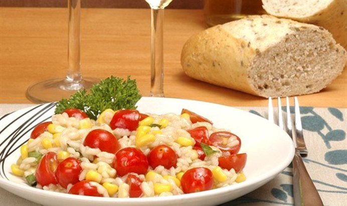 Ризотто с запеченными помидорами