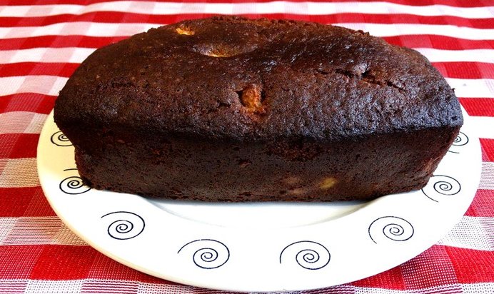 Кекс с персиками