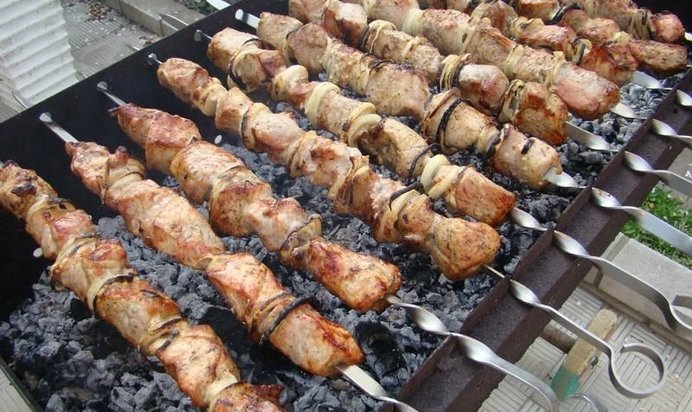 Шашлык из свинины в минералке