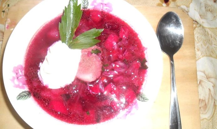 Борщ с кабачками