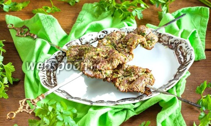 Шашлык из говядины в духовке
