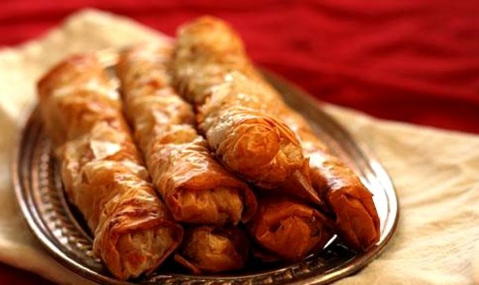 Блинчики с тыквой, беконом и козьим сыром