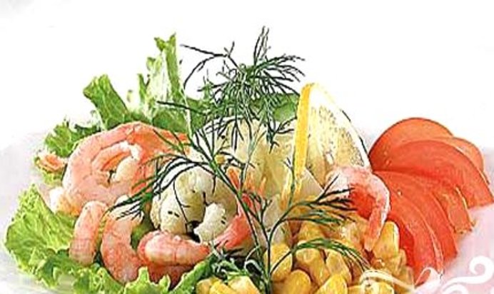 Овощи с креветками