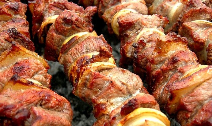 Шашлык из телятины по-узбекски