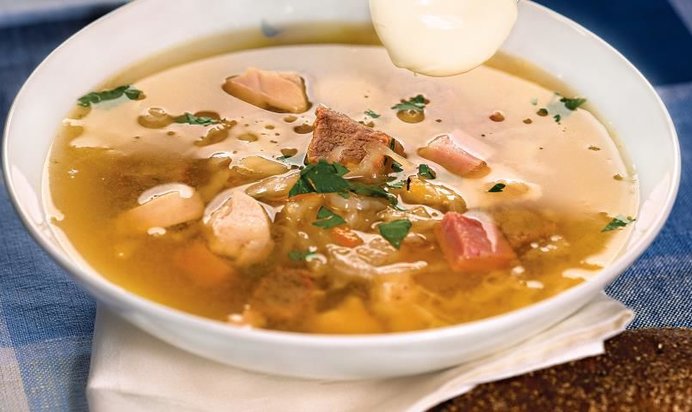 Щи петровские из квашеной капусты