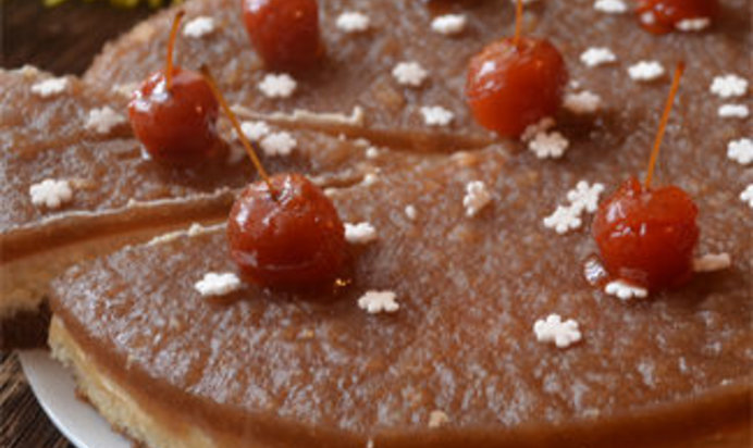 Творожно-яблочный торт