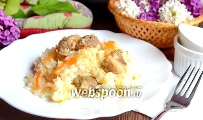 Плов со свининой и кунжутом